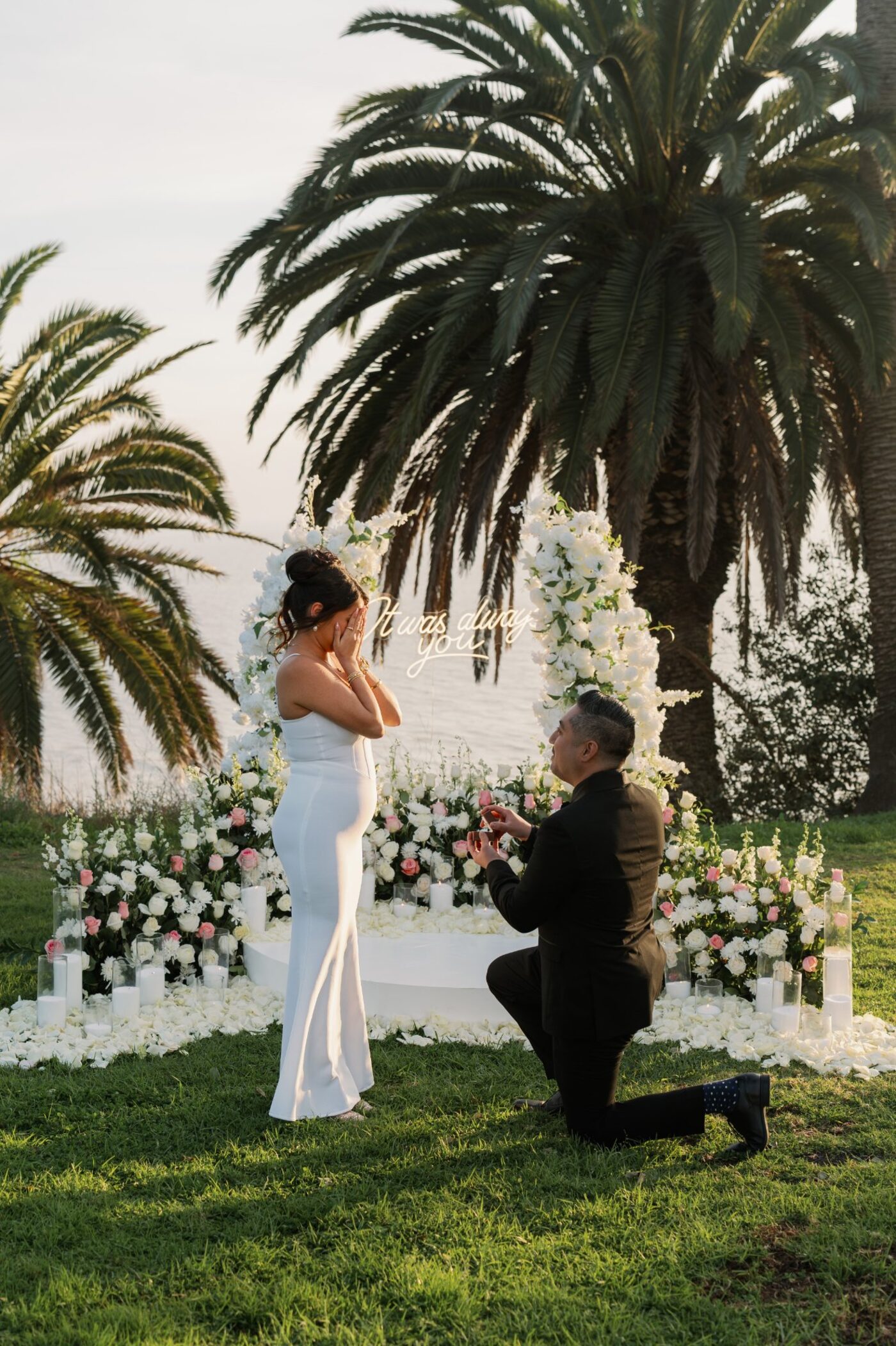 Luxury proposal setup by Lara Events