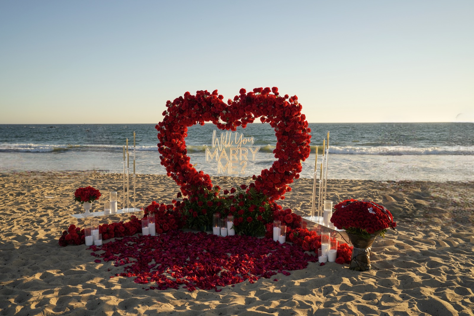 Red Heart Arch Beach — red heart arch on beach at sunset