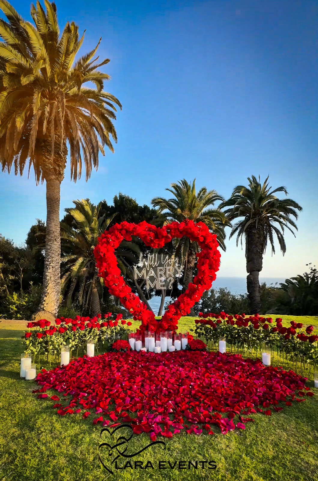 Red Heart Arch Garden — red heart arch in garden setting