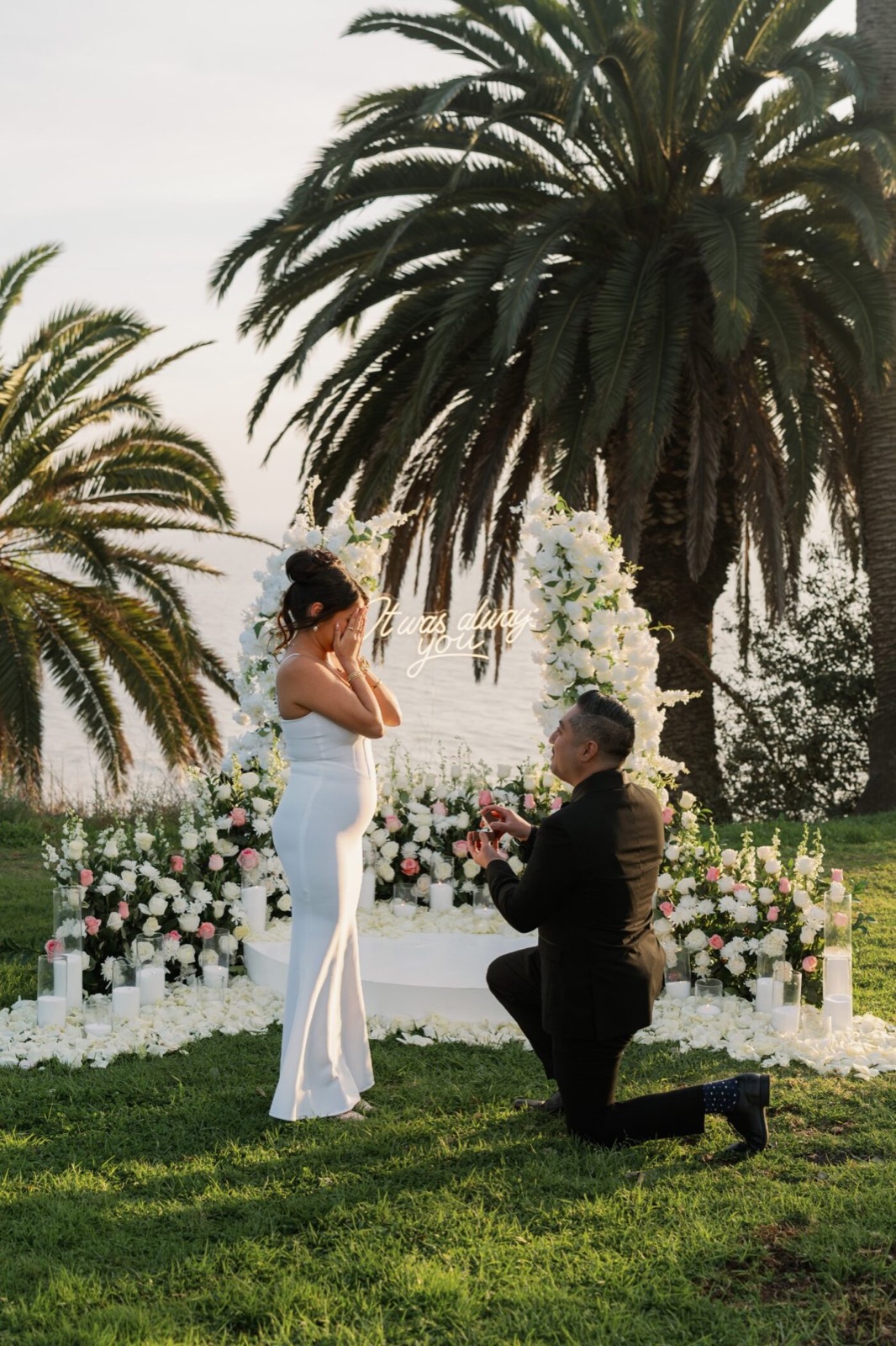 Luxury proposal setup by Lara Events